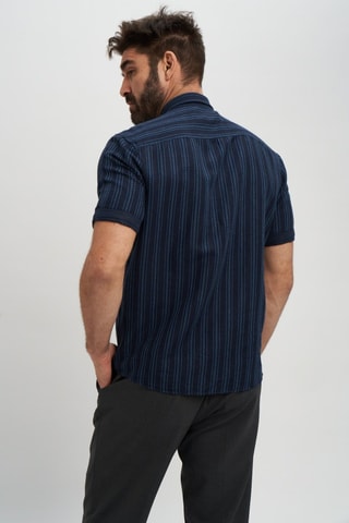 Camisa em linho - Azul-marinho