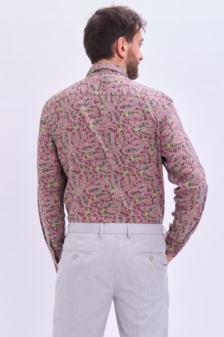 Camisa em linho - Rosa