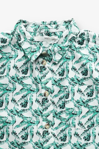 Camisa - Turquesa e branco