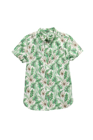Camisa - Branco e verde