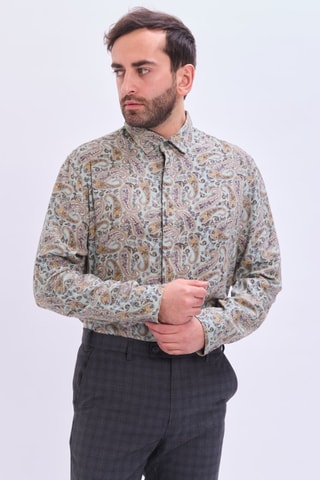Camisa em linho - Verde-sálvia