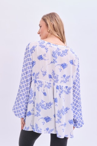 Túnica - Branco e azul