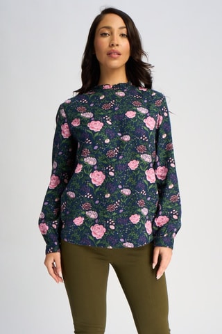 Blusa em linho - Azul