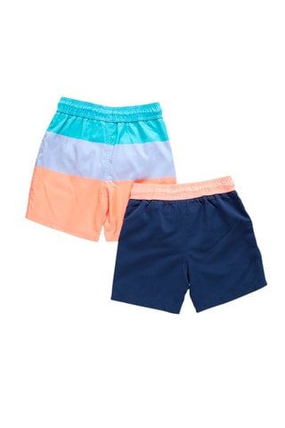 2 calções de banho - Azul e laranja