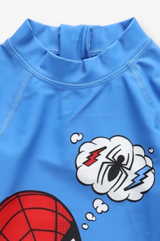 T-shirt e calções de banho Homem-Aranha Os Vingadores Marvel - Azul e vermelho