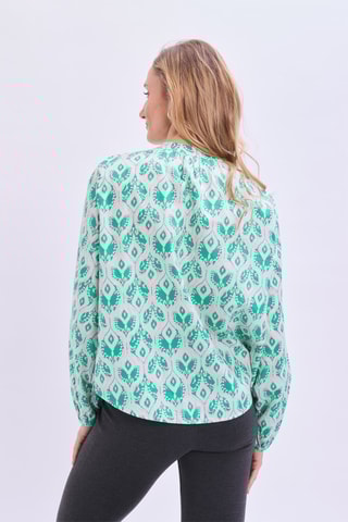 Blusa - Branco e verde