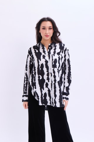 Camisa em linho - Preto