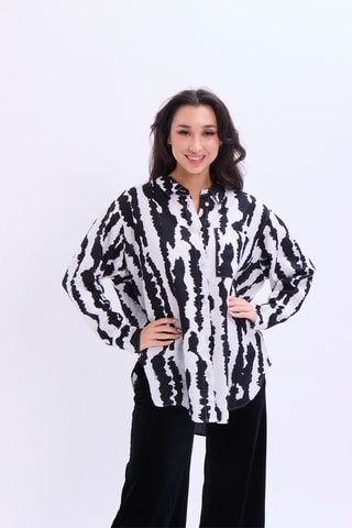 Camisa em linho - Preto