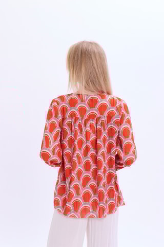 Blusa plissada - Laranja