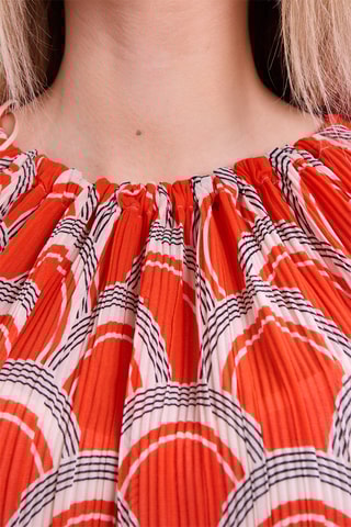 Blusa plissada - Laranja