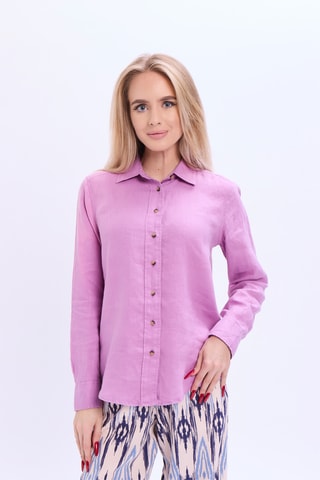 Camisa em linho - Rosa