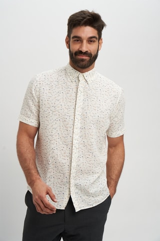 Camisa em linho - Esbranquiçado
