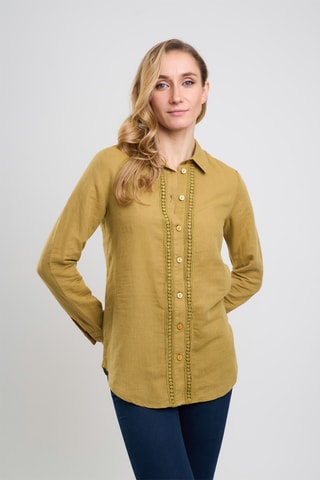 Camisa em linho - Mostarda