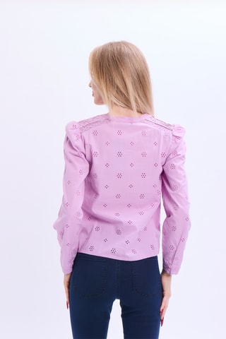 Blusa em bordado inglês - Rosa