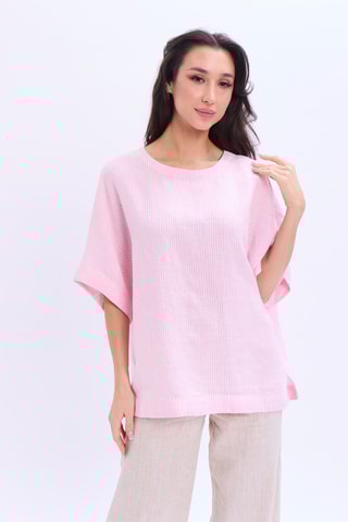 Blusa em linho - Rosa