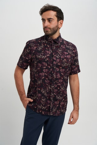 Camisa em linho - Bordô