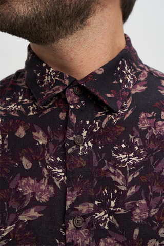 Camisa em linho - Bordô