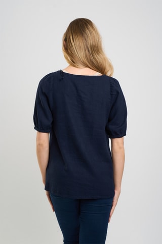 Camisa em linho - Azul-marinho