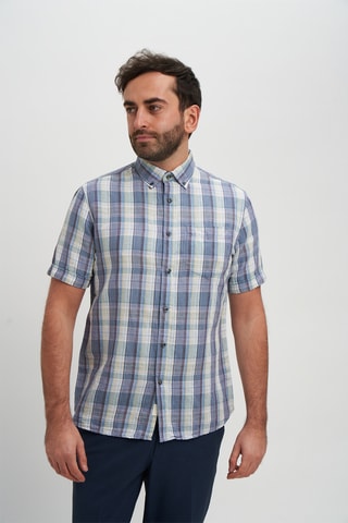 Camisa em linho - Azul