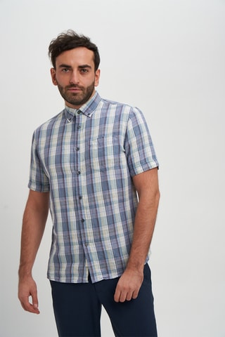 Camisa em linho - Azul