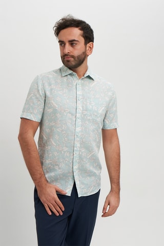 Camisa em linho - Verde-menta