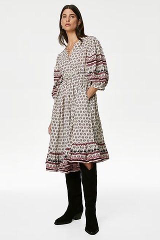 Vestido estilo patinadora - Cru