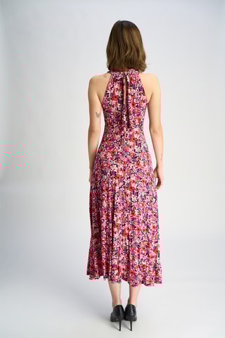 Vestido médio - Rosa e preto