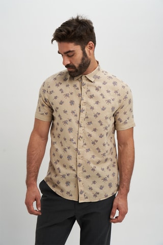 Camisa em linho - Bege