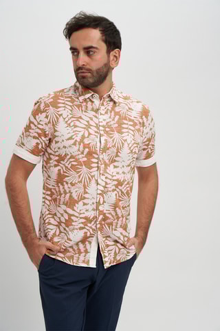 Camisa em linho - Laranja