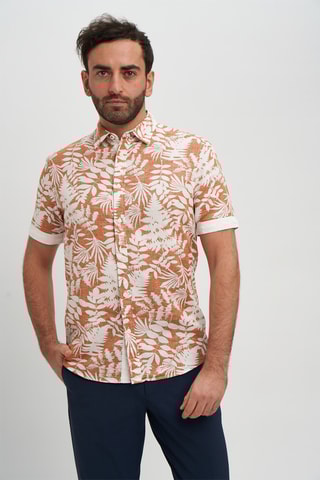 Camisa em linho - Laranja