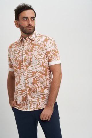 Camisa em linho - Laranja