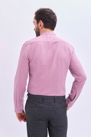 Camisa em linho - Rosa