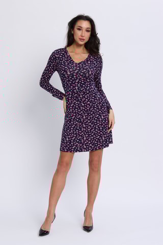 Vestido estilo patinadora - Azul-marinho
