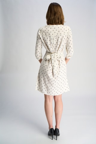 Vestido estilo patinadora em linho - Branco