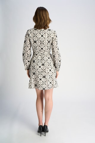 Vestido estilo patinadora em linho - Marfim