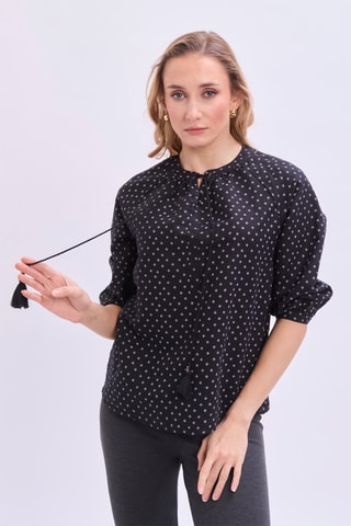 Blusa em linho - Preto