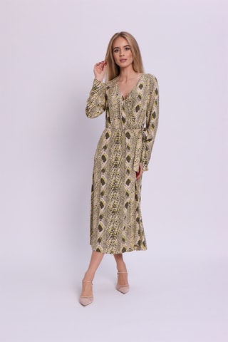 Vestido traçado - Bege