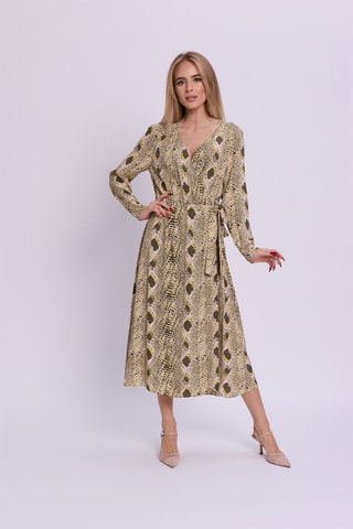 Vestido traçado - Bege