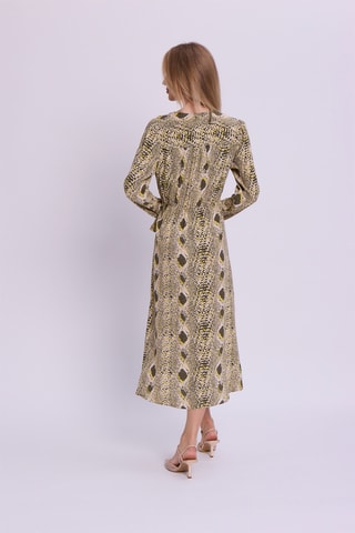 Vestido traçado - Bege