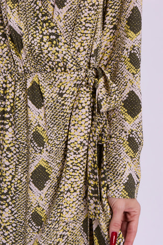 Vestido traçado - Bege