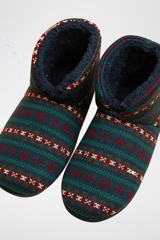 Pantufas forradas - Azul-marinho