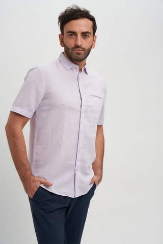 Camisa em linho - Malva