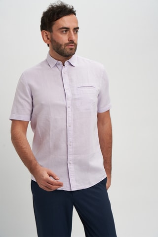 Camisa em linho - Malva
