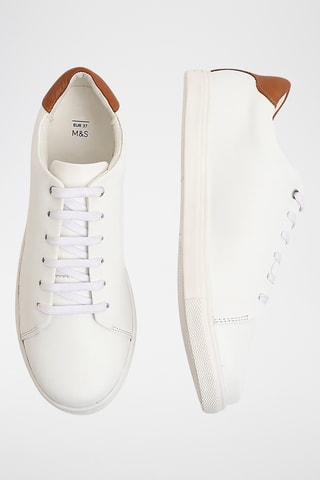 Sapatilhas em couro - Branco