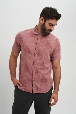 Camisa em linho - Rosa-envelhecido