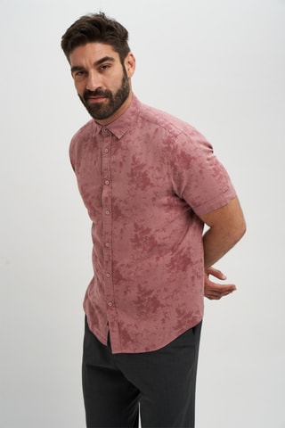 Camisa em linho - Rosa-envelhecido