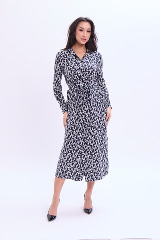 Vestido-camisa - Azul-marinho
