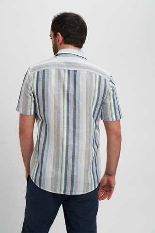 Camisa em linho - Azul