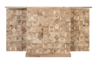 Meuble bar pliable 2 portes en manguier - 104 x 104 x 50 cm