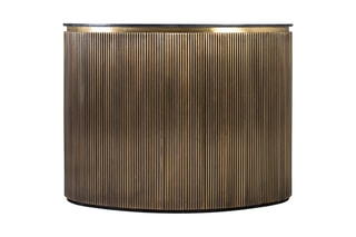 Meuble bar en manguier et marbre - 145 x 110 x 57 cm